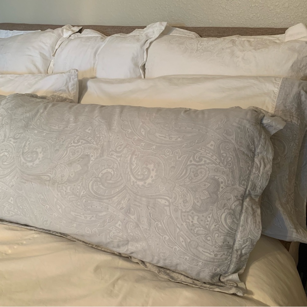 Lauren Suite by Ralph Lauren Paisley King Sham pale blue Set of 2